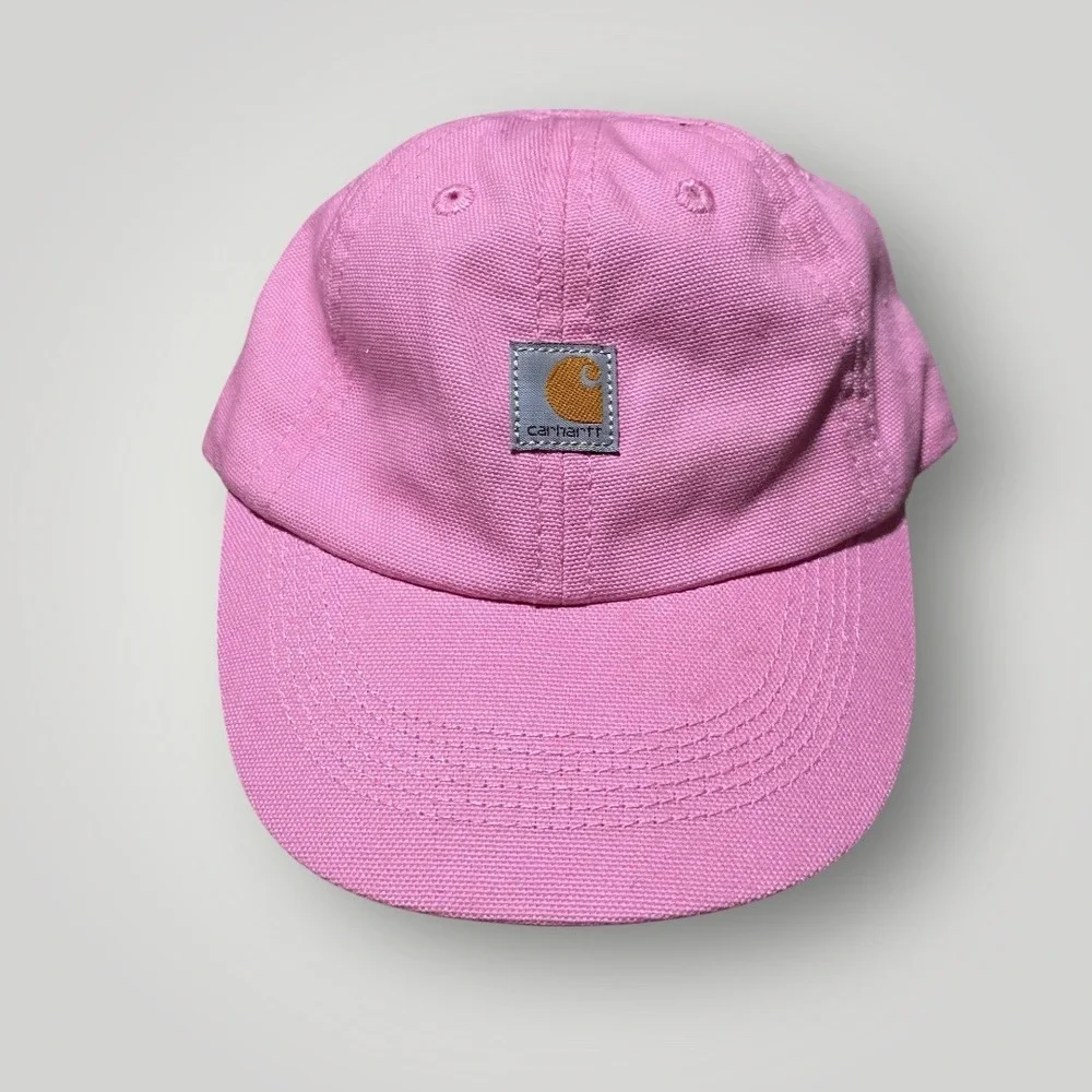 Carhartt Kids Pink Canvas Hat‎ Cap Stretch Back Youth